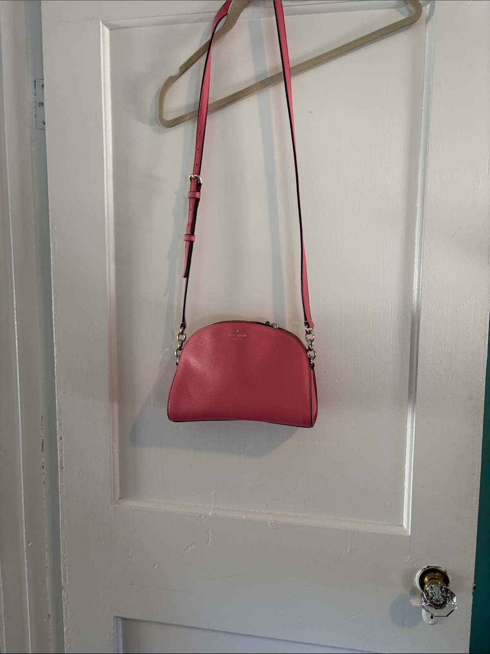 kate spade Coral Pink Leather Crossbody Bag